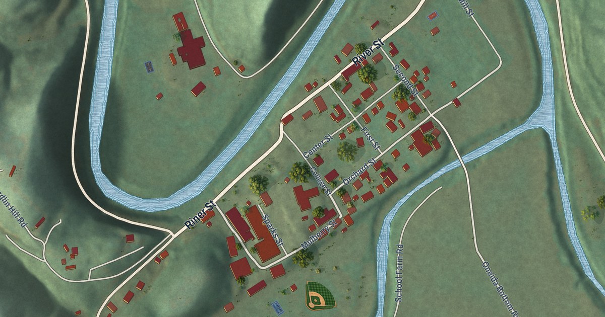 Map of Oneida, Kentucky in 2026