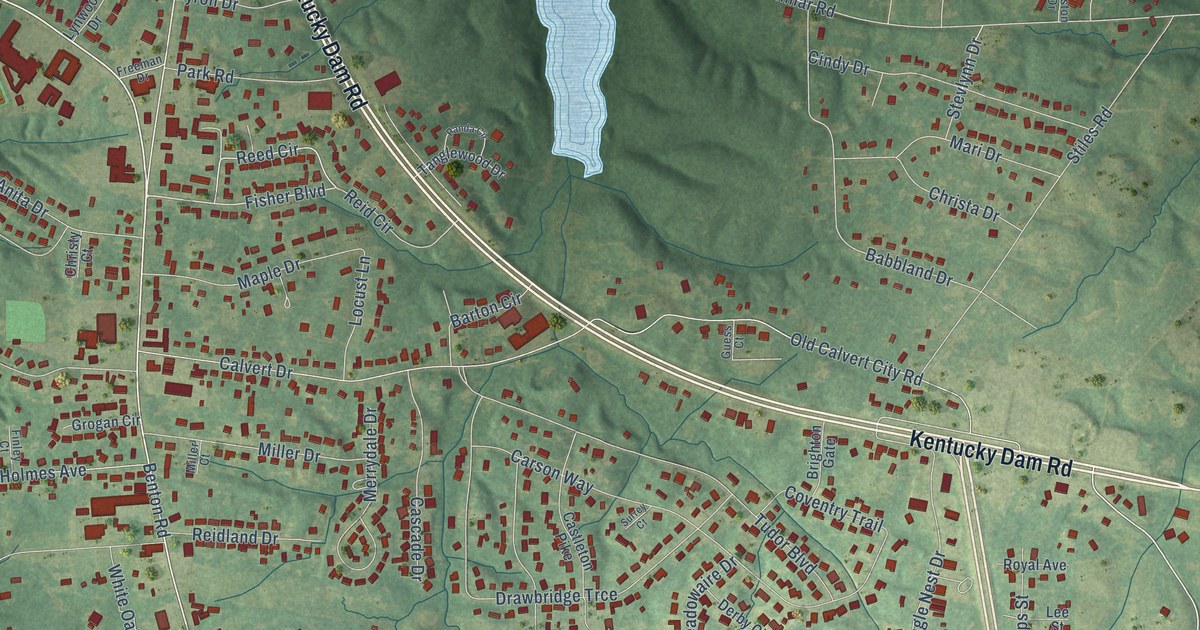 Map of Reidland, Kentucky in 2026