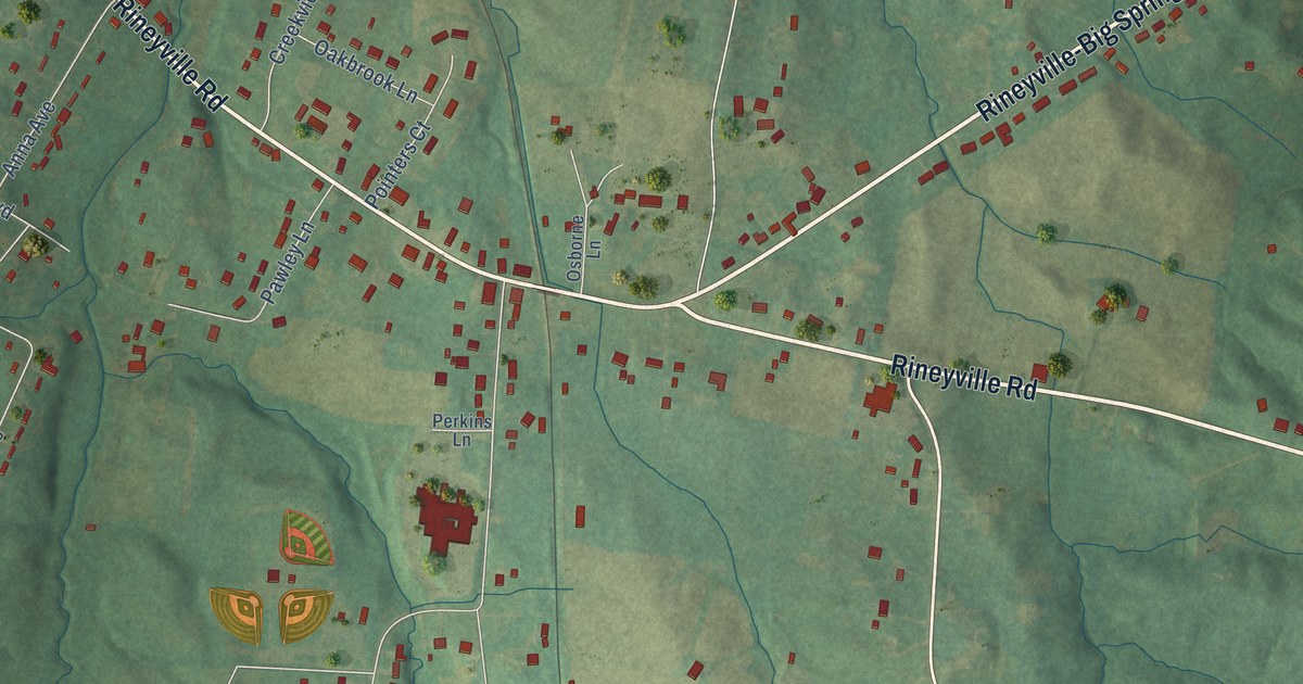 Map of Rineyville, Kentucky in 2026