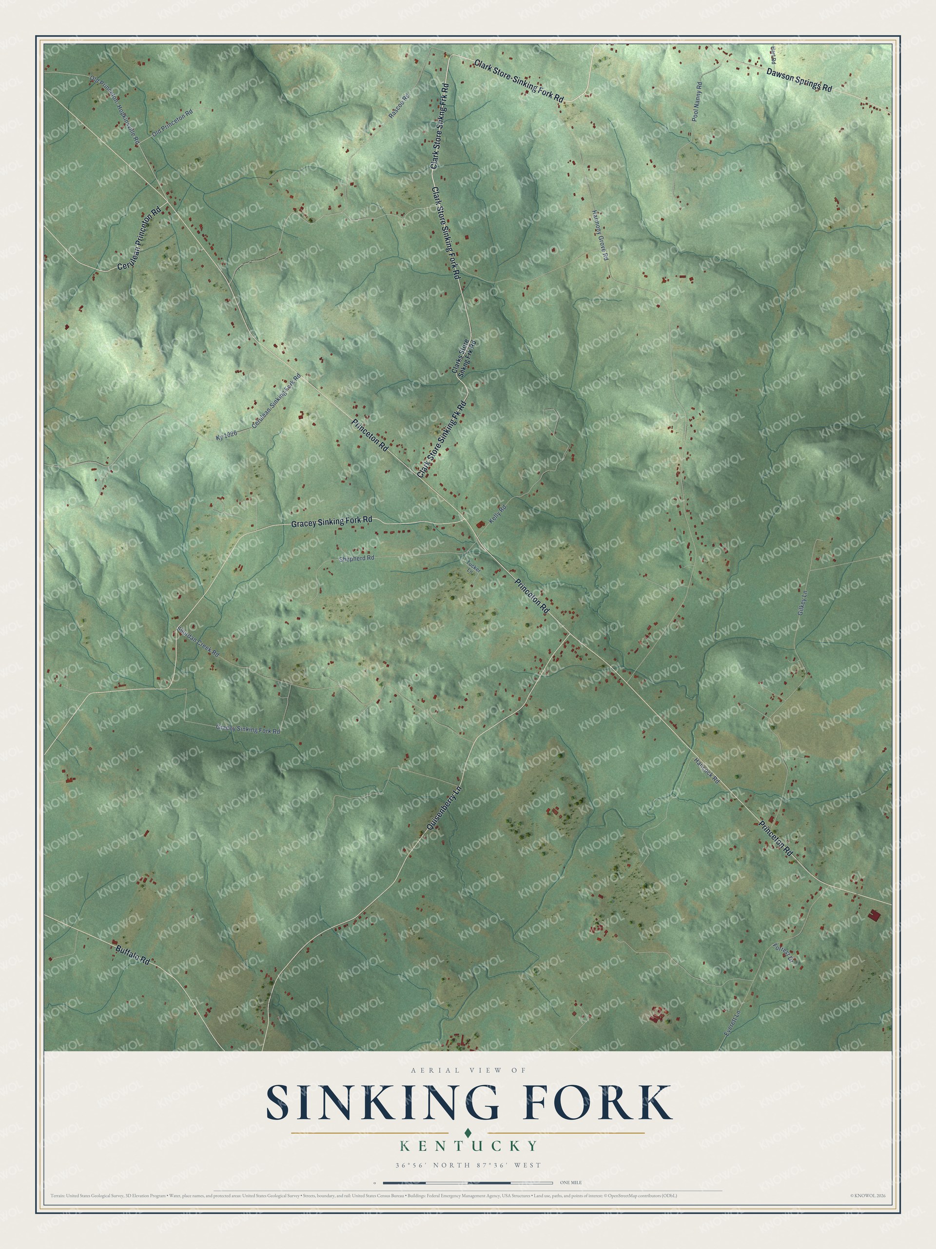 Watermarked full-map preview of Sinking Fork, Kentucky