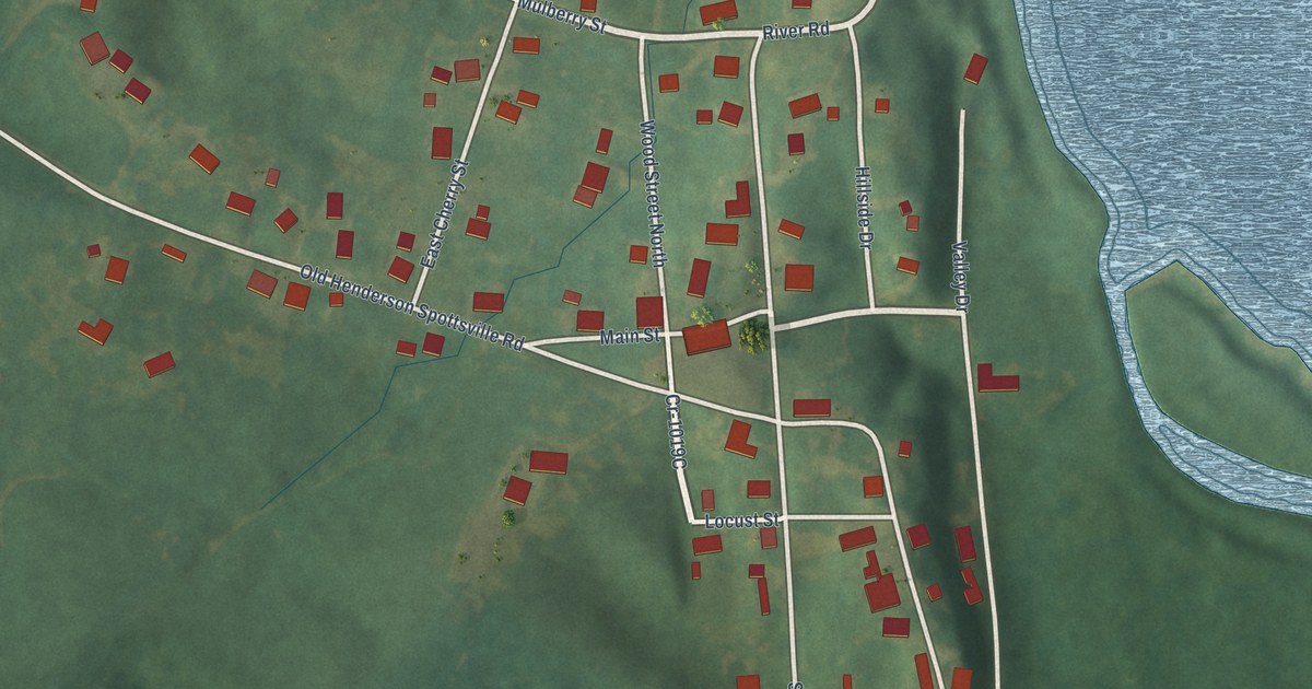 Map of Spottsville, Kentucky in 2026