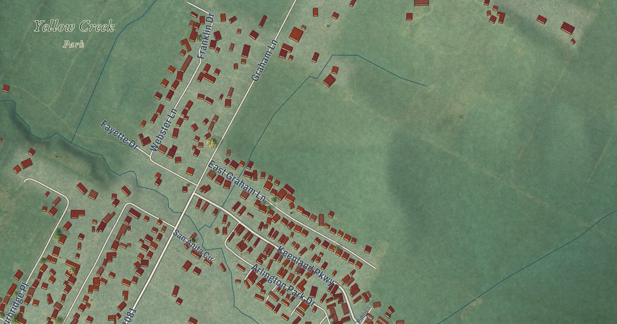 Map of Thruston, Kentucky in 2026