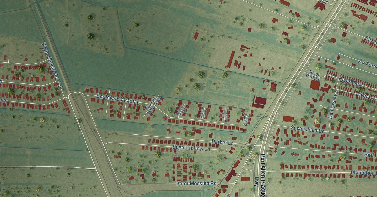 Map of Addis, Louisiana in 2026