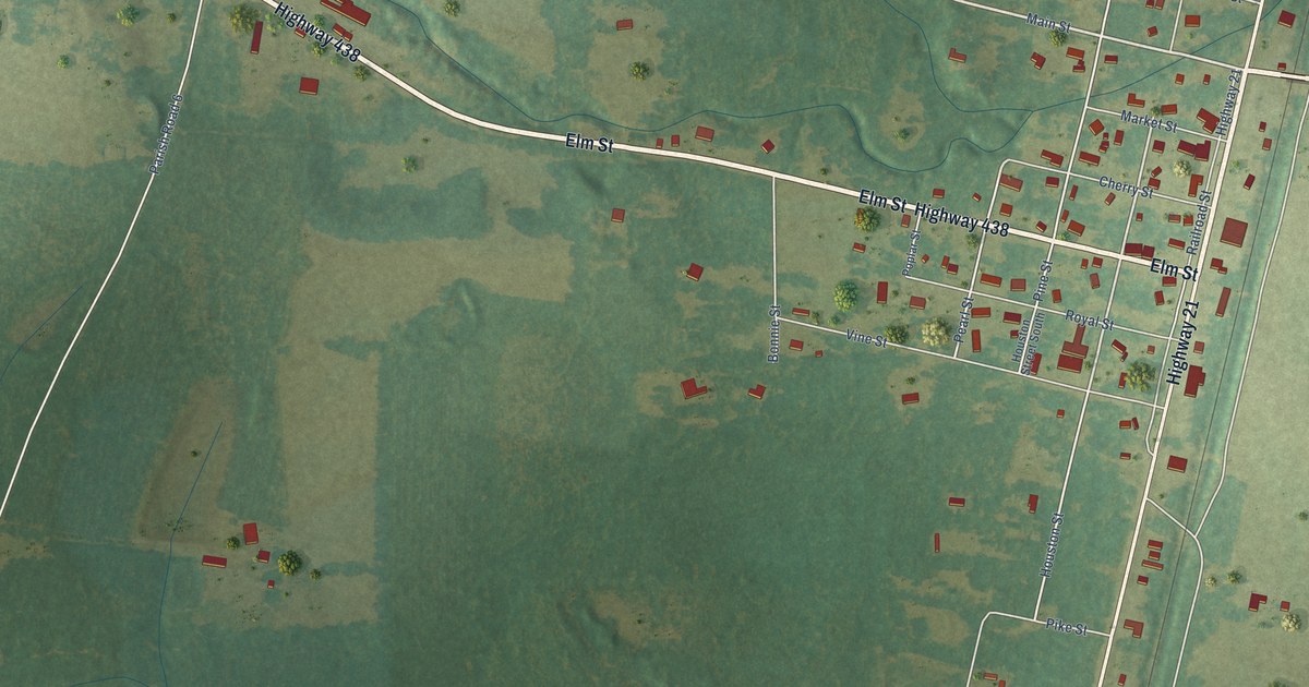 Map of Angie, Louisiana in 2026