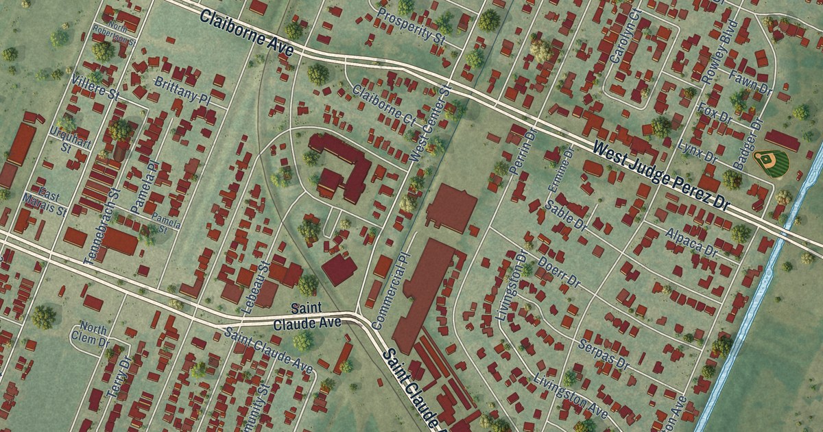 Map of Arabi, Louisiana in 2026