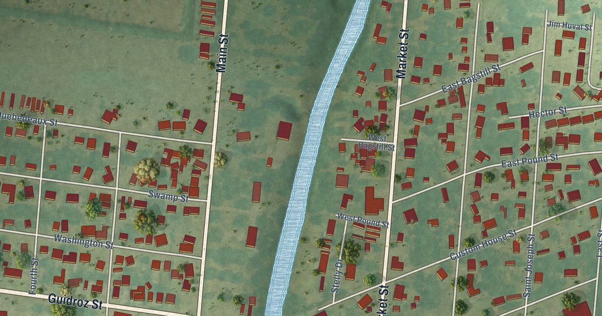 Map of Arnaudville, Louisiana in 2026