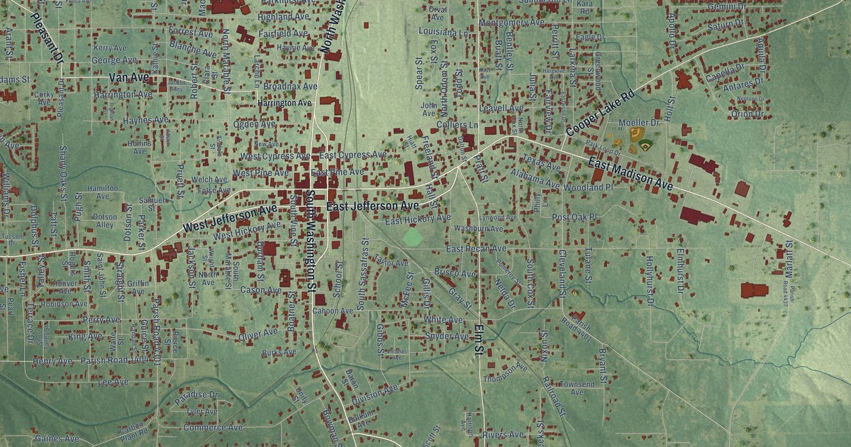 Map of Bastrop, Louisiana in 2026