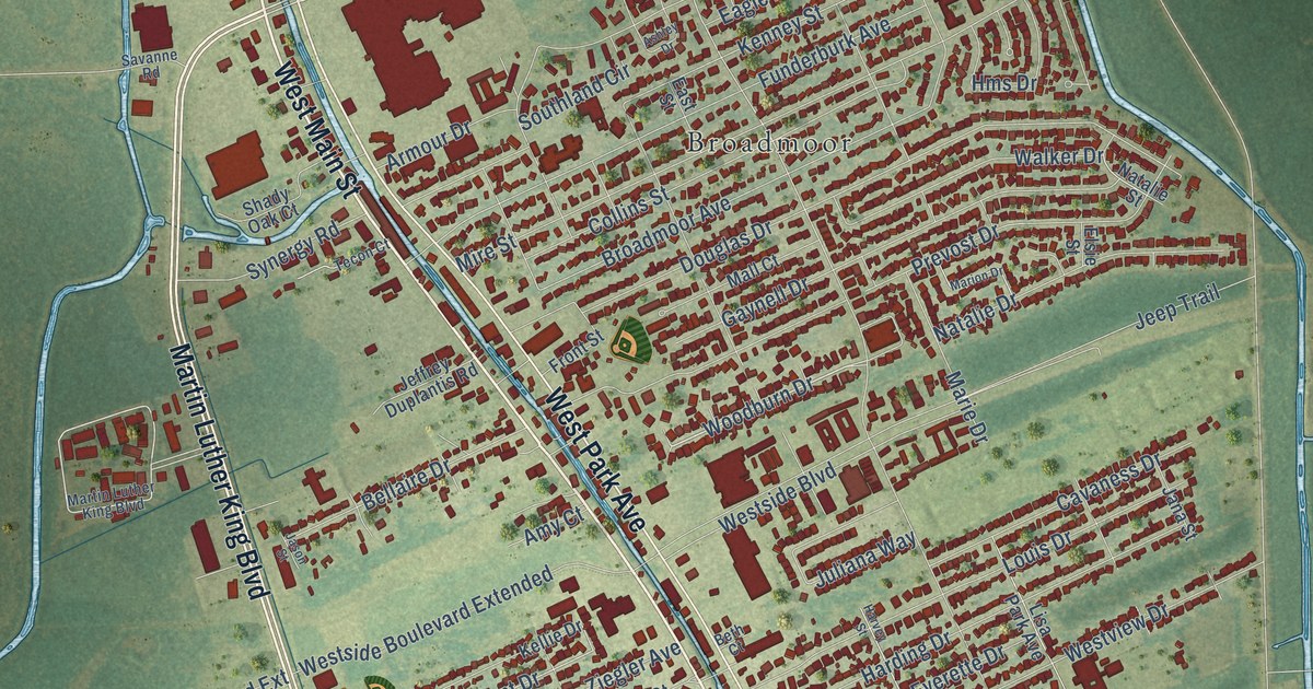 Map of Bayou Cane, Louisiana in 2026