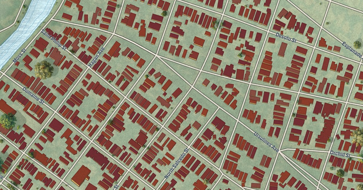 Map of Bayou St. John, Louisiana in 2026