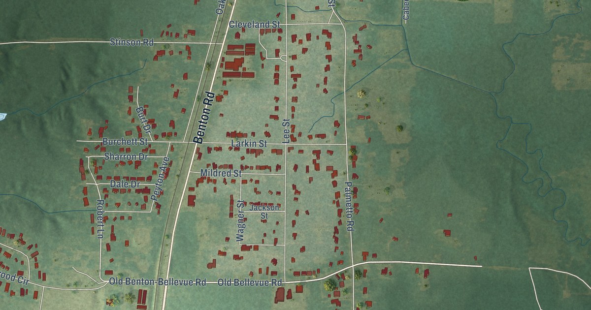 Map of Benton, Louisiana in 2026