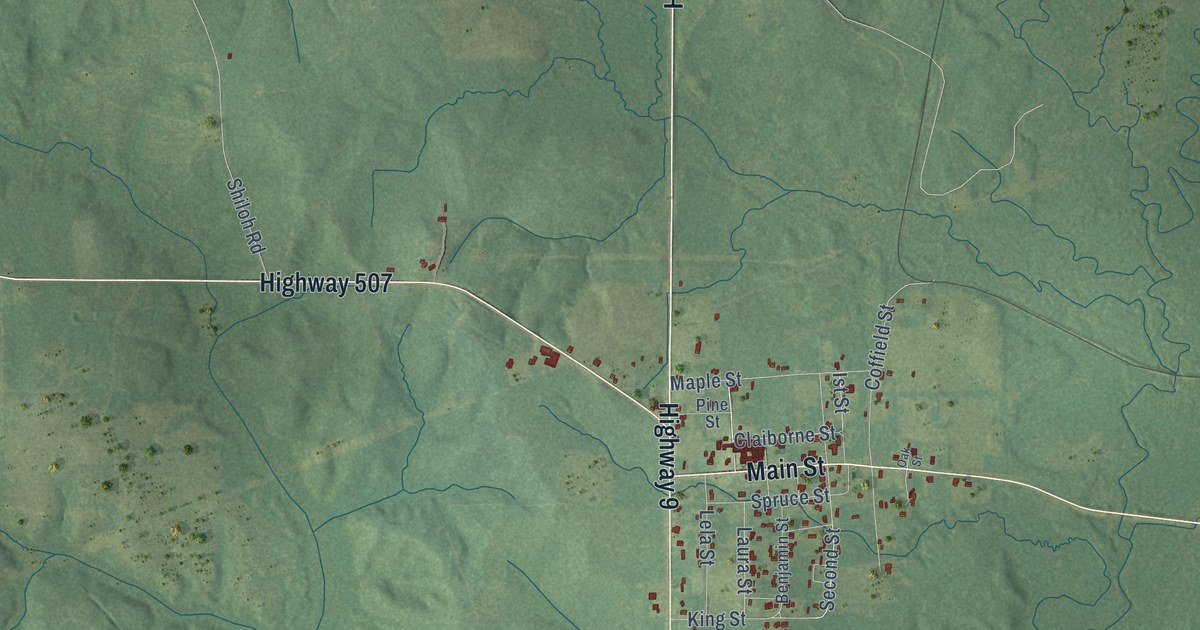 Map of Bienville, Louisiana in 2026