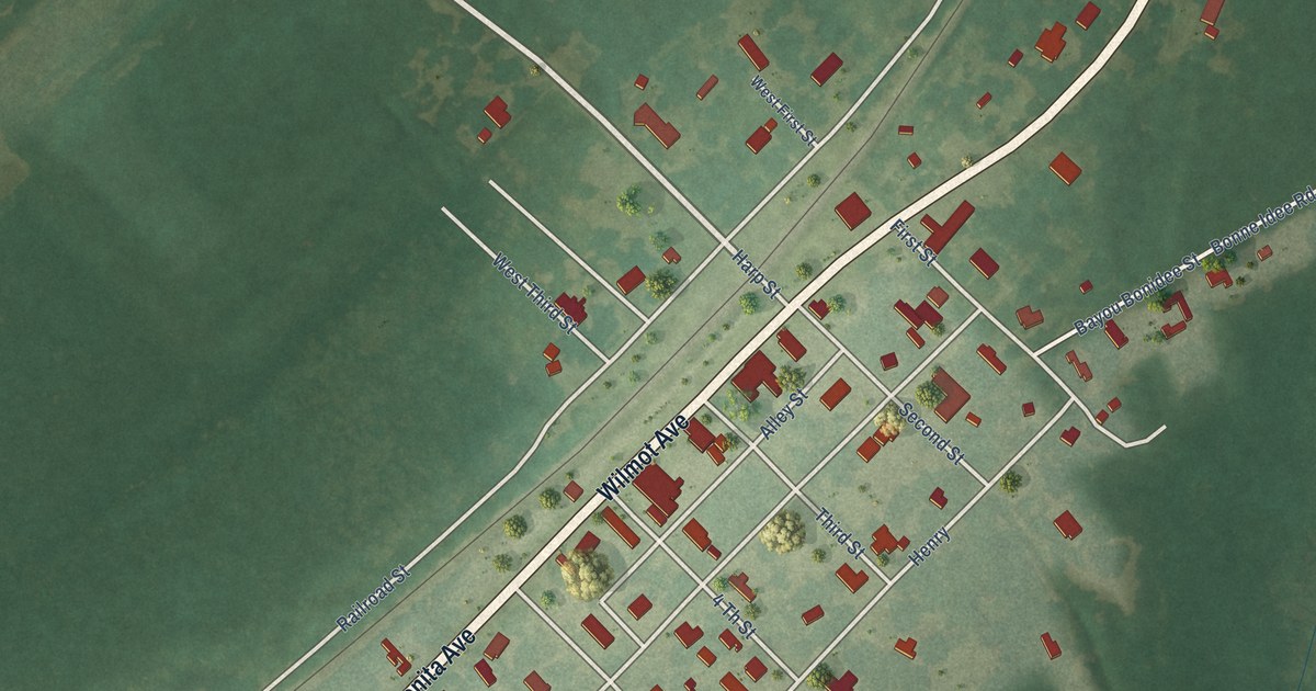 Map of Bonita, Louisiana in 2026