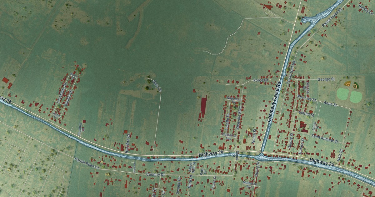 Map of Bourg, Louisiana in 2026
