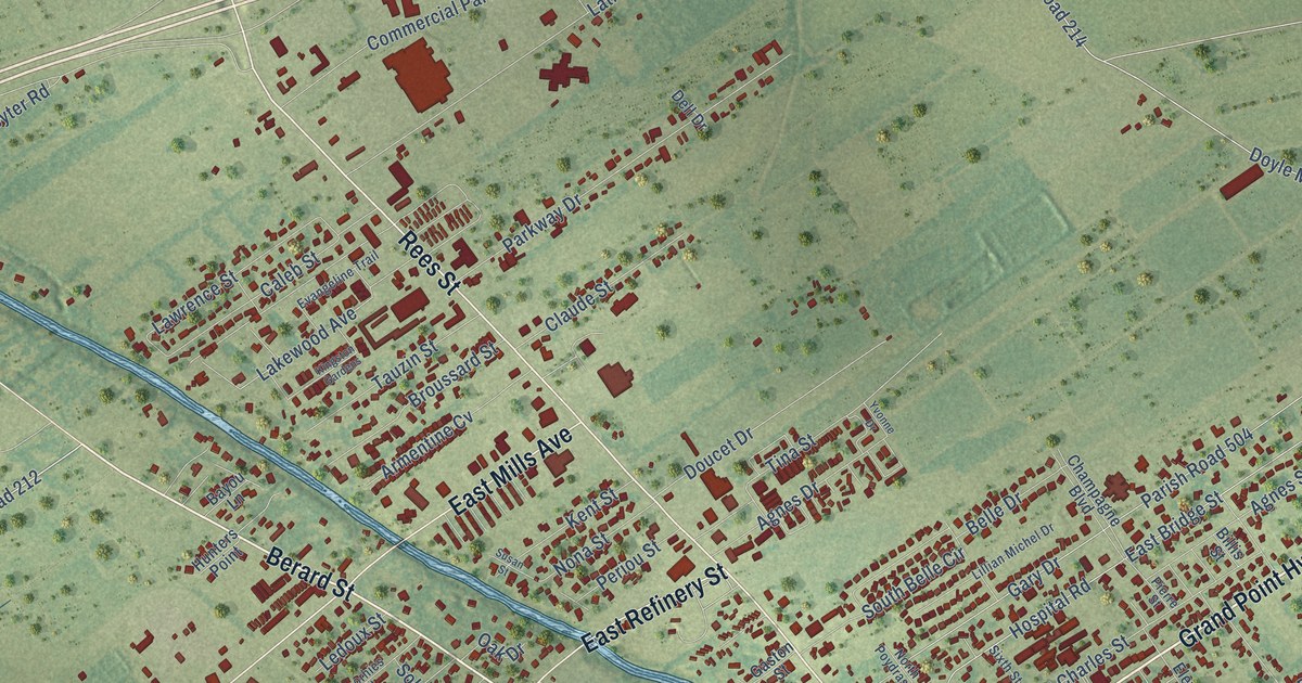 Map of Breaux Bridge, Louisiana in 2026