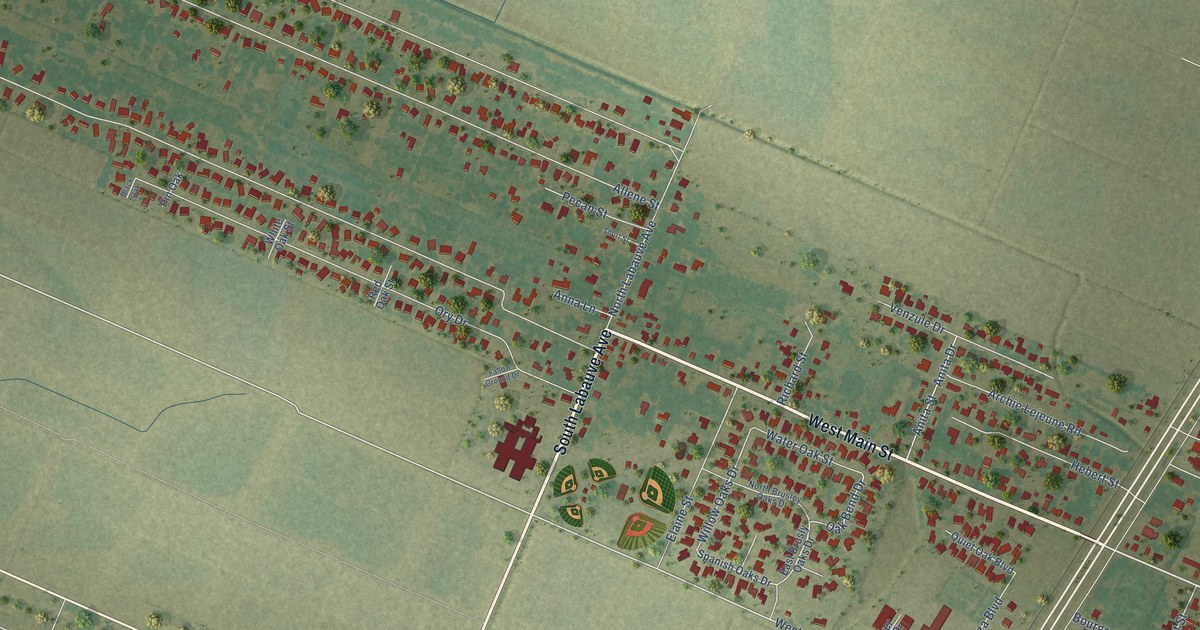 Map of Brusly, Louisiana in 2026
