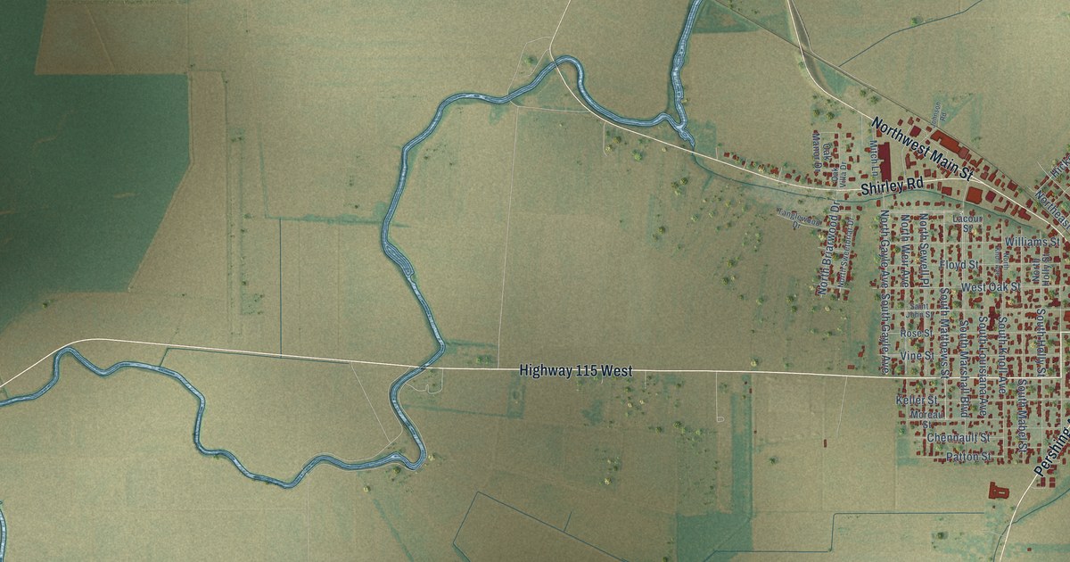 Map of Bunkie, Louisiana in 2026