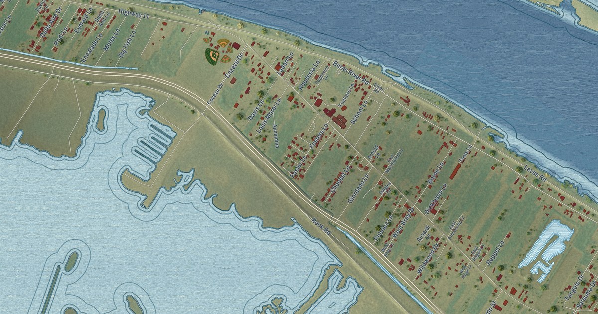 Map of Buras, Louisiana in 2026