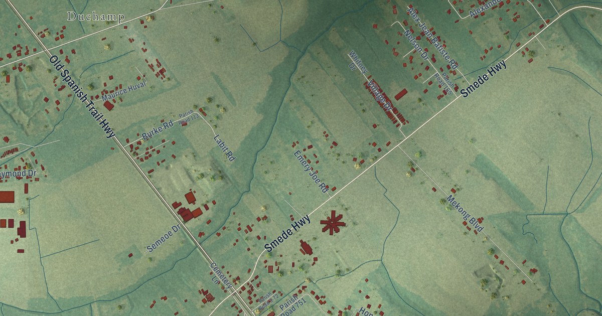 Map of Cade, Louisiana in 2026