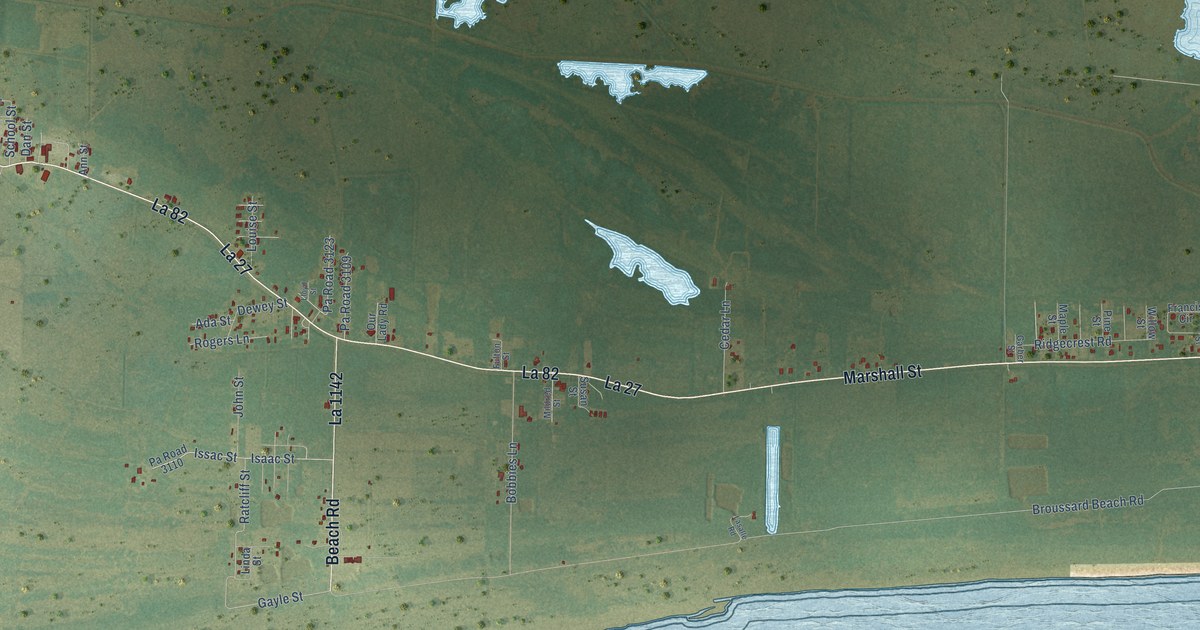 Map of Cameron, Louisiana in 2026