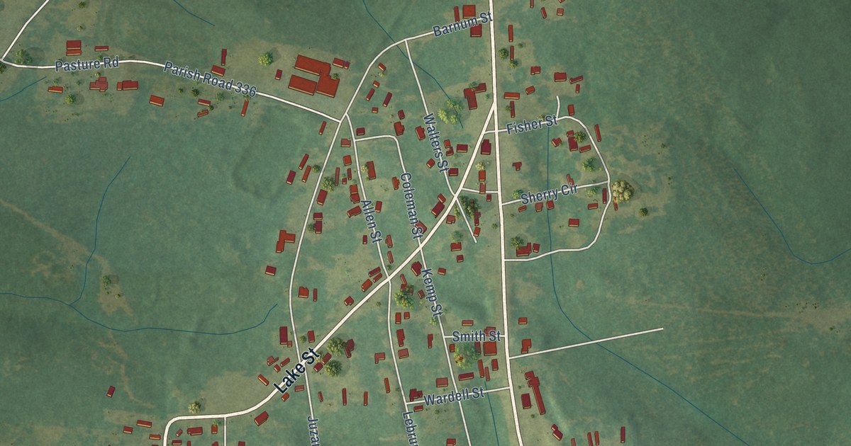 Map of Campti, Louisiana in 2026