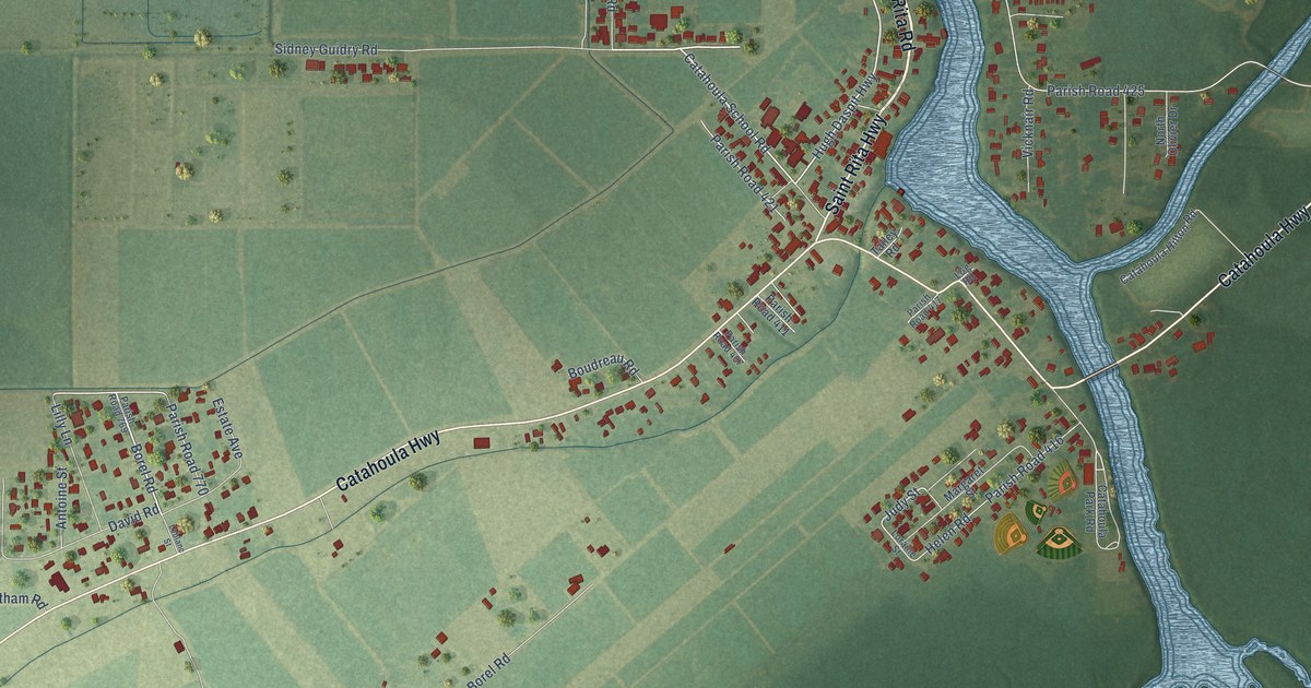 Map of Catahoula, Louisiana in 2026