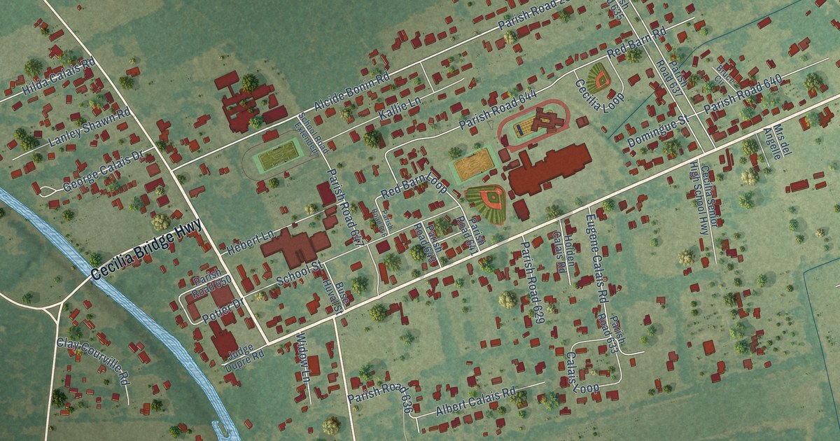 Map of Cecilia, Louisiana in 2026