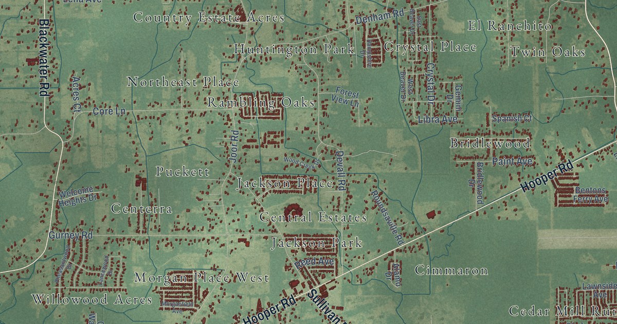 Map of Central, Louisiana in 2026