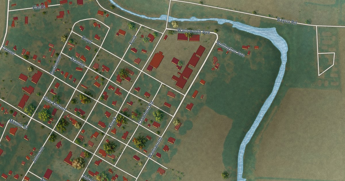 Map of Cheneyville, Louisiana in 2026