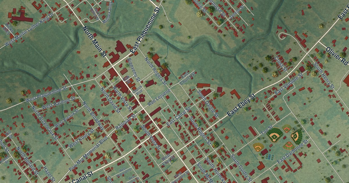 Map of Church Point, Louisiana in 2026