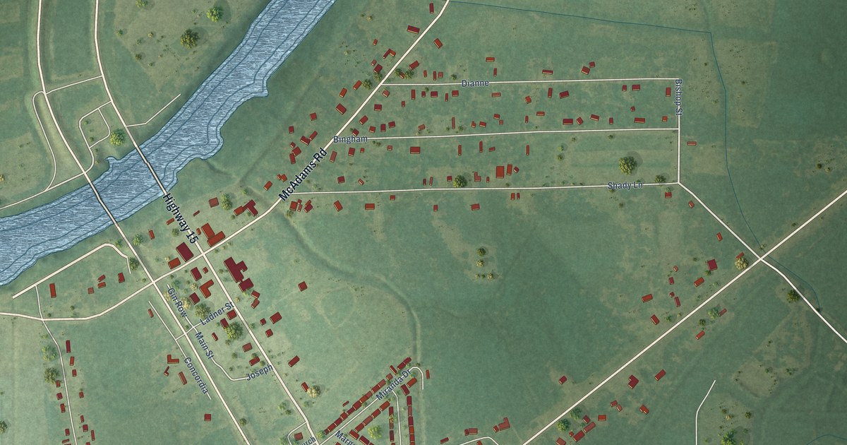 Map of Clayton, Louisiana in 2026