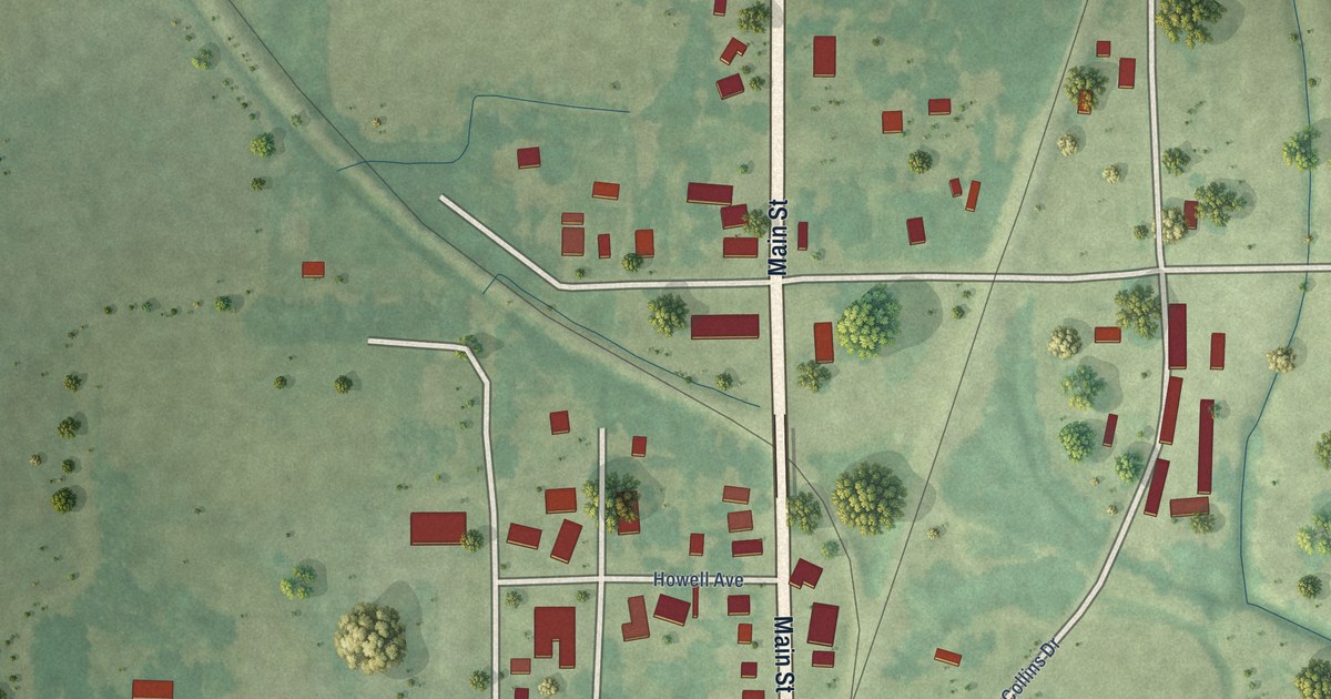 Map of Collinston, Louisiana in 2026