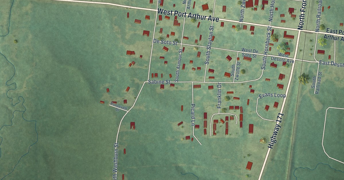 Map of Converse, Louisiana in 2026