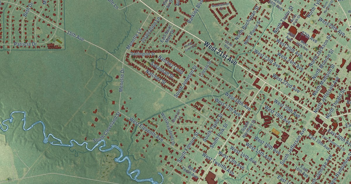 Map of Covington, Louisiana in 2026