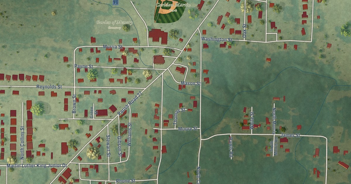 Map of Cullen, Louisiana in 2026