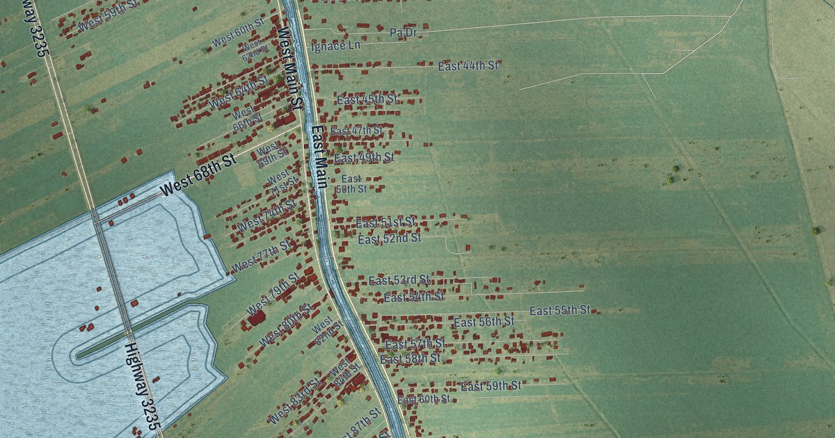 Map of Cut Off, Louisiana in 2026