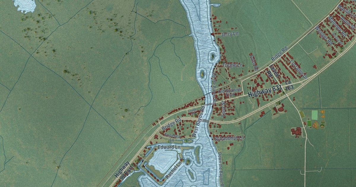 Map of Des Allemands, Louisiana in 2026
