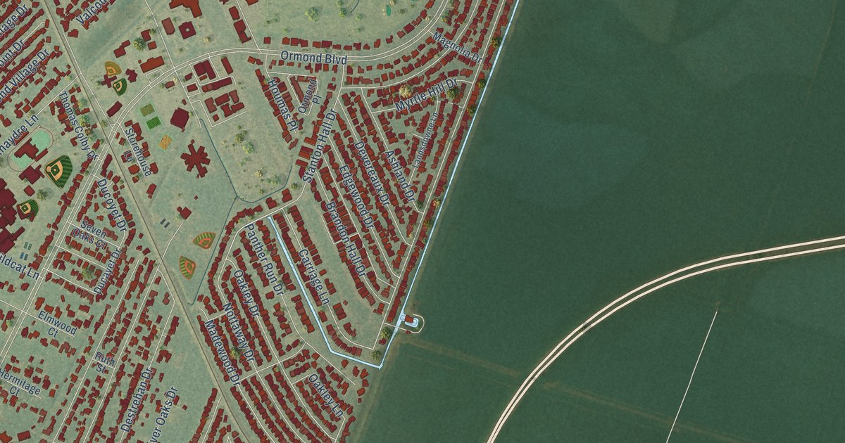 Map of Destrehan, Louisiana in 2026
