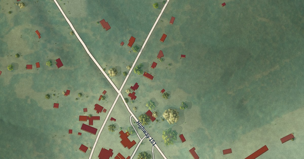 Map of Downsville, Louisiana in 2026