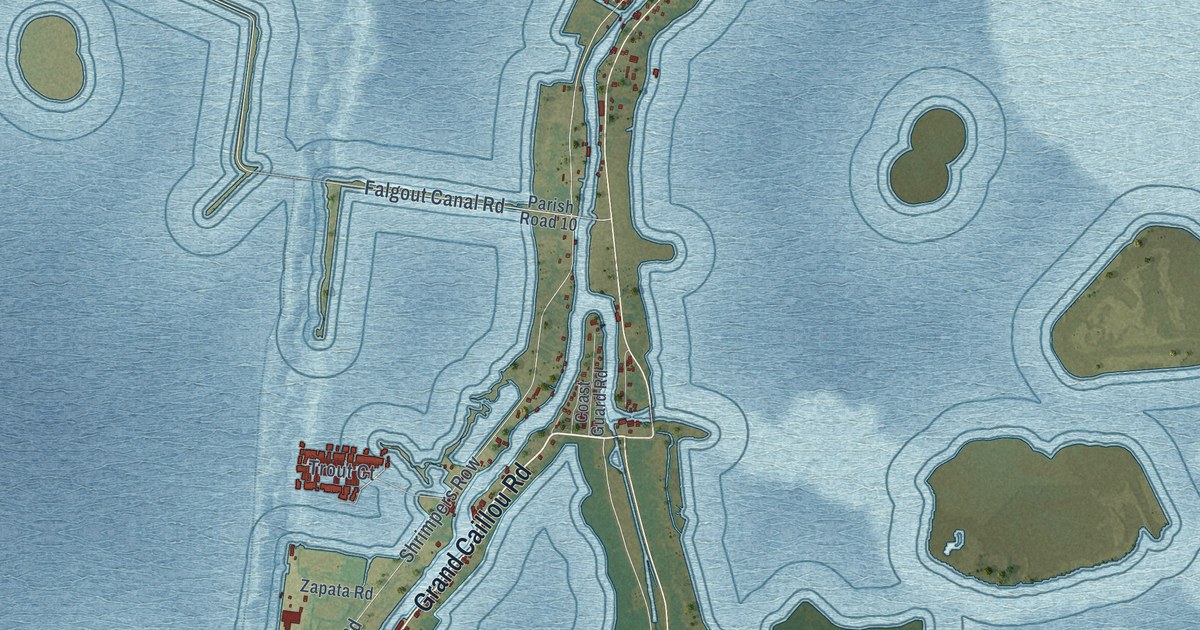 Map of Dulac, Louisiana in 2026