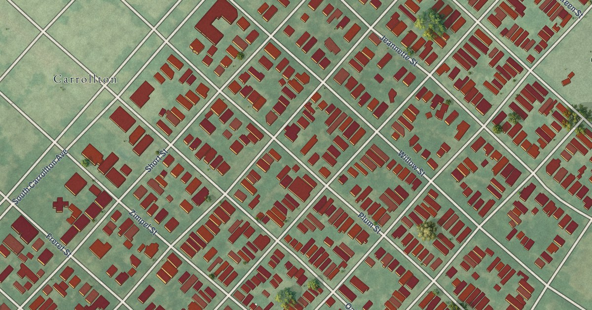 Map of East Carrollton, Louisiana in 2026