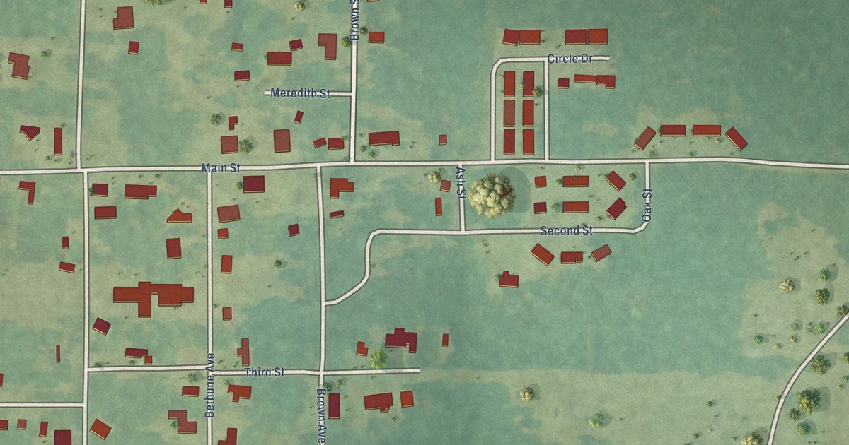 Map of East Hodge, Louisiana in 2026