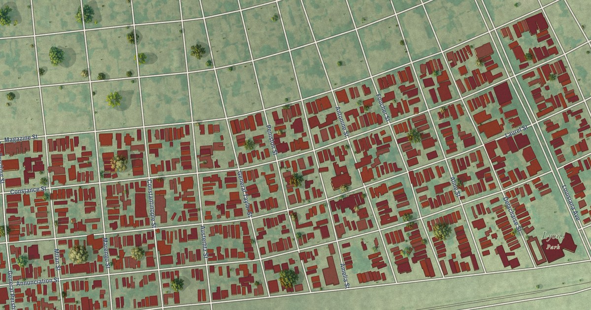 Map of East Riverside, Louisiana in 2026