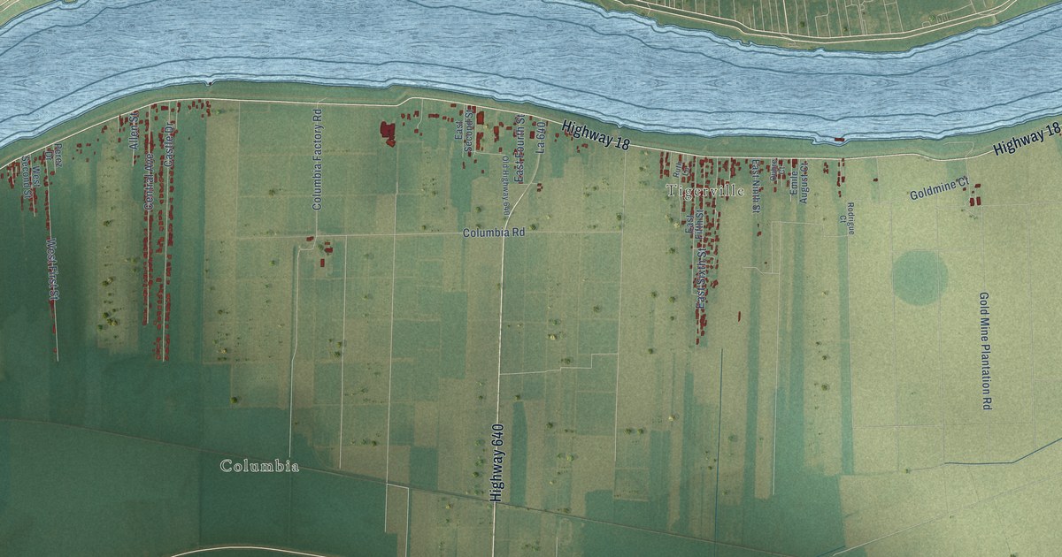 Map of Edgard, Louisiana in 2026