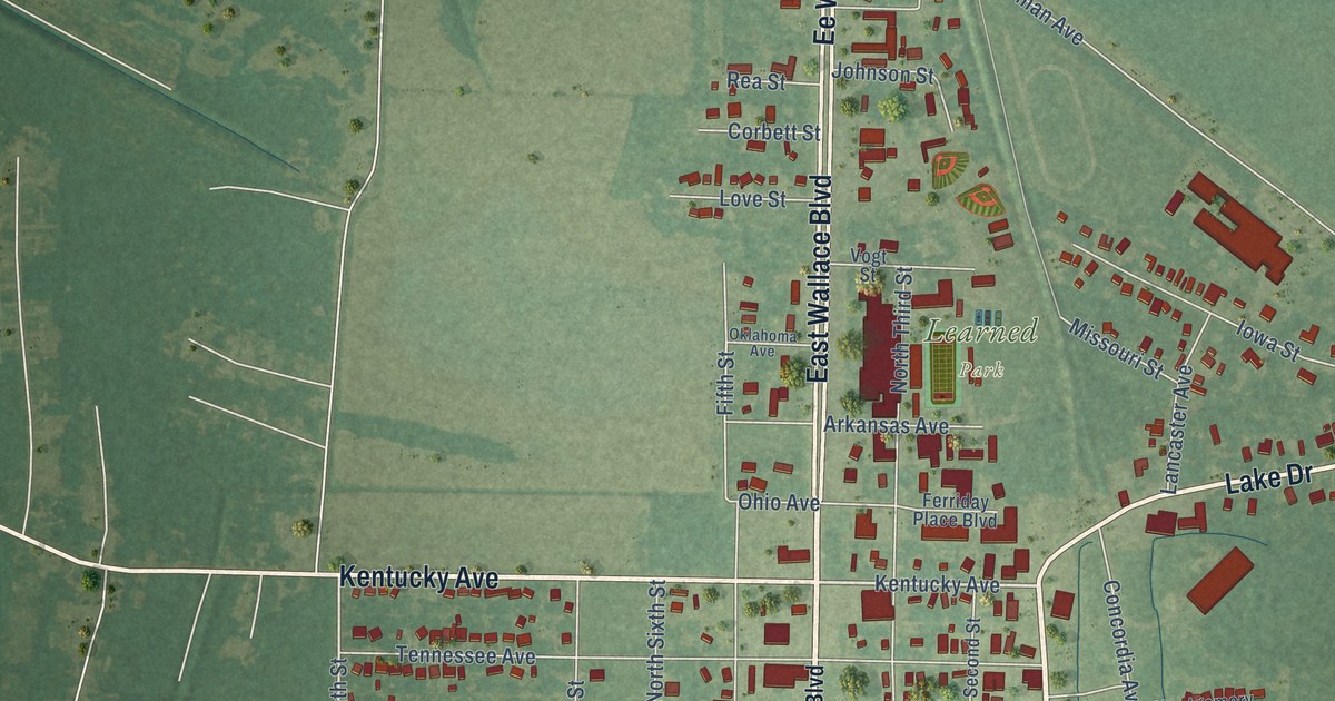 Map of Ferriday, Louisiana in 2026