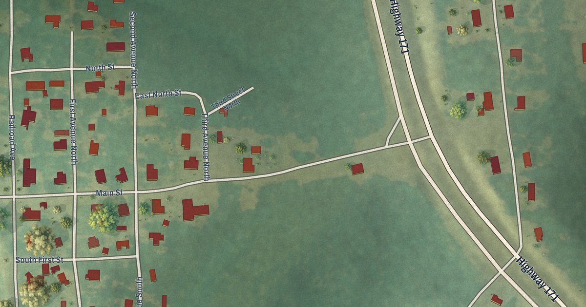 Map of Fisher, Louisiana in 2026