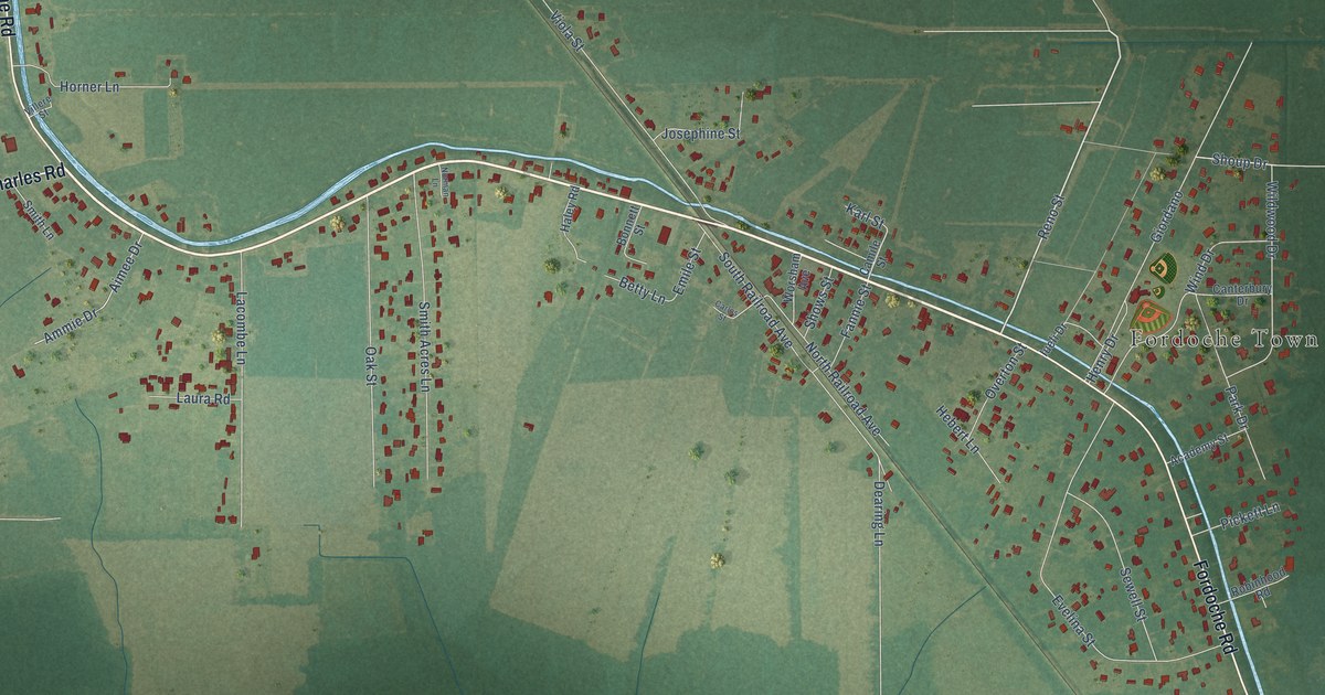 Map of Fordoche, Louisiana in 2026