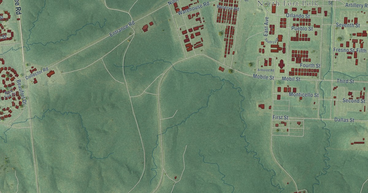 Map of Fort Polk North, Louisiana in 2026