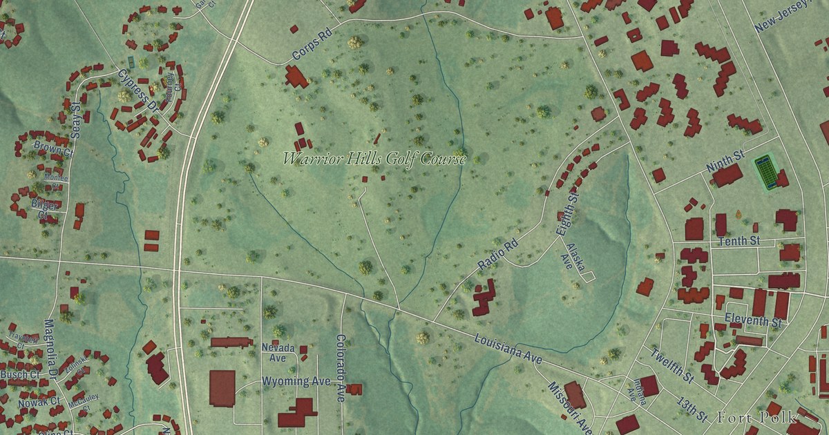 Map of Fort Polk South, Louisiana in 2026