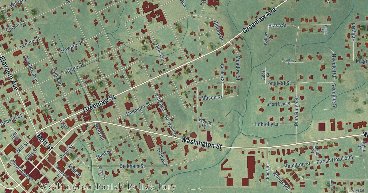 Map of Franklinton, Louisiana in 2026