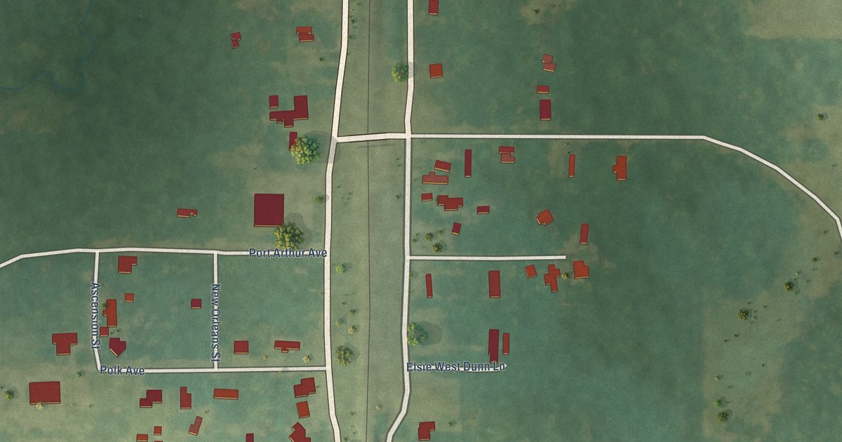 Map of Frierson, Louisiana in 2026